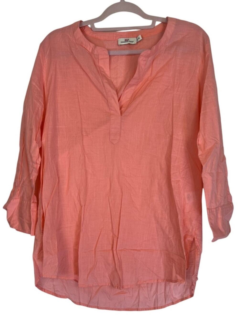 Vineyard Vines Bright‎ Peach Casual Preppy Swimwear Beach Resort Cover Up Top M